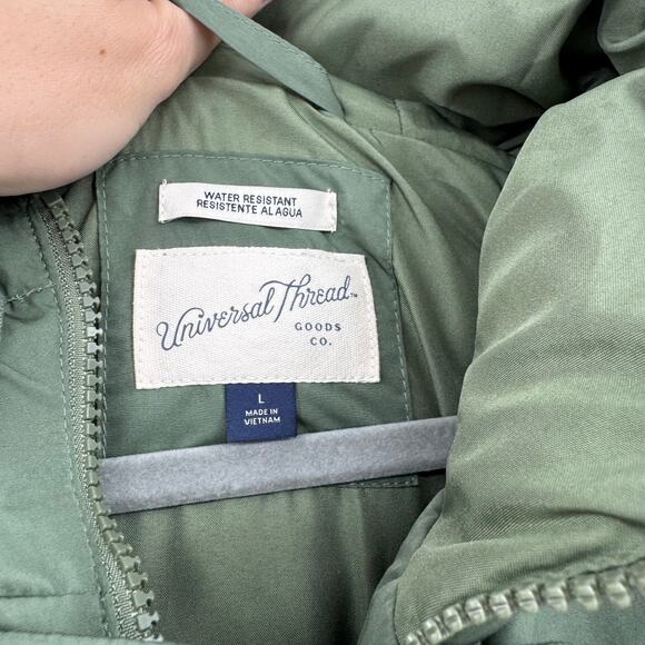 Universal Thread Olive Green Women's Long Parka Jacket Size Large - Picture 6 of 9